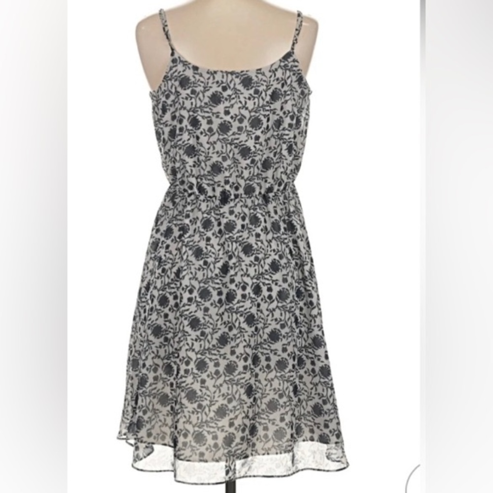 Ann Taylor LOFT blue gray floral boho slip dress - XS NEW